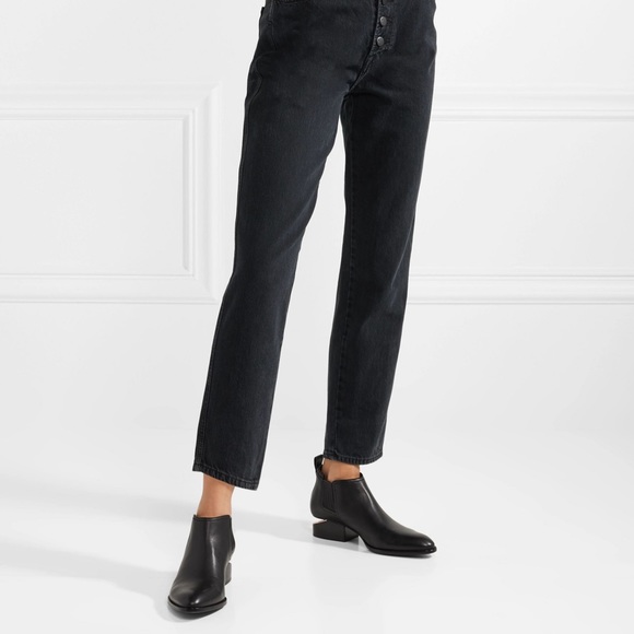 ALEXANDER WANG | KORI BOOT BOOTIES CUT-OUT HEELS ROSE GOLD CUT-OUT HEEL LEATHER - Picture 9 of 16